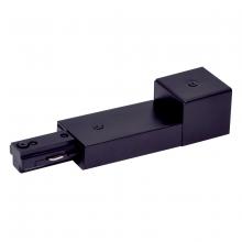 Nora NT-328B - Live End Conduit Feed for One-Circuit Track (Right Polarity), Black Finish