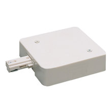 Nora NT-348W/5A - Live End Feed w/ Current Limiter, 5 Amps, One-Circuit Track, White Finish