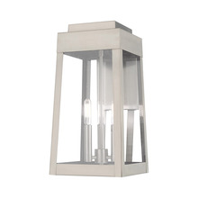 Livex Lighting 20855-91 - 3 Lt Brushed Nickel Outdoor Wall Lantern