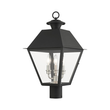 Livex Lighting 27219-04 - 3 Lt Black Outdoor Post Top Lantern