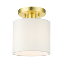 Livex Lighting 41094-12 - 1 Lt Satin Brass Semi Flush