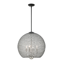 Livex Lighting 45724-04 - 4 Lt Black Pendant