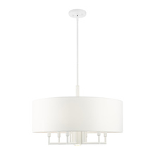 Livex Lighting 49376-03 - 7 Lt White Pendant Chandelier