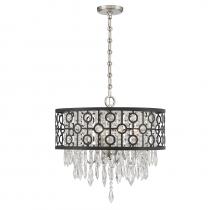 Savoy House 7-1878-4-66 - Rory 4-Light Pendant in Matte Black with Satin Nickel