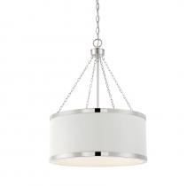 Savoy House 7-188-6-172 - Delphi 6-Light Pendant in White with Polished Nickel Acccents