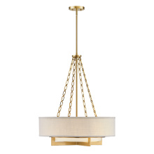 Savoy House 7-4999-4-322 - Brentwood 4-Light Pendant in Warm Brass