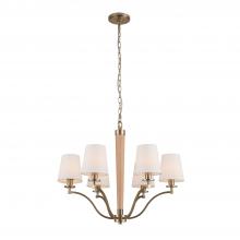 Kalco 518971BCG - CURVA 6 LT CHANDELIER
