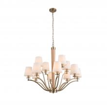 Kalco 518972BCG - CURVA 12 LT 2 TIER CHANDELIER