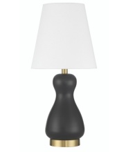 Craftmade 87020FBSB-T - Gloria 1 Light Table Lamp in Flat Black/Satin Brass