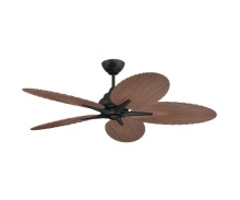 Craftmade GTY52FB5 - Getaway 52" 5-Blade Outdoor Ceiling Fan in Flat Black w/ Flat Black Blades; Not Light Kit Adapta