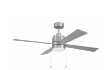 Craftmade EMCY52BNK4-PC - Energy Star McCoy 52" 4-Blade Ceiling Fan in Brushed Polished Nickel w/ Brushed Nickel Blades