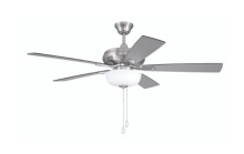 Craftmade ECF211BNK5-BNGW - EOS 2 Light Frosted White Bowl 52" Ceiling Fan