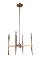 Craftmade 44624-SB - Ella 4 Light Chandelier in Satin Brass
