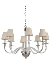 Craftmade 48028-PLN - Deran 8 Light Chandelier in Polished Nickel