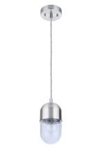 Craftmade 55091-BNK - Pill 1 Light Mini Pendant in Brushed Polished Nickel