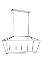 Craftmade 56375-BNK - Flynt II 5 Light Island in Brushed Polished Nickel