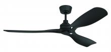 Craftmade AMG52FB3 - Amigo 52" 3-Blade Indoor/Outdoor (Damp) Ceiling Fan in Flat Black w/ Flat Black Blades