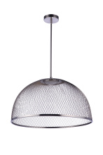 Craftmade P1005BNK-LED - 24.25Ã¢â‚¬Â Diameter Sculptural Statement Metal Mesh Dome Pendant in Brushed Polished Nickel