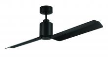 Craftmade SLK56FB2 - Sleek 56" 2-Blade Indoor/Outdoor (Wet) Ceiling Fan in Flat Black w/ Flat Black Blades
