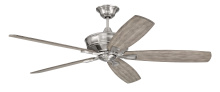 Craftmade SNT60BNK5 - Santori 60" 5-Blade Ceiling Fan in Brushed Polished Nickel w/ Coffee Blades