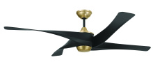 Craftmade VNN58FBSB4 - Venn 58" 4-Blade Ceiling Fan in Flat Black/Satin Brass w/ Flat Black Blades
