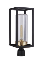 Craftmade ZA4825-MNSB - Neo 1 Light Outdoor Post Lantern in Midnight/Satin Brass