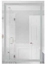 Craftmade MIR2409RT-W3C - Meredith 24" x 36" Rectangle Front/Back Lit LED Mirror, Dimmer, 3000-5000K, in White