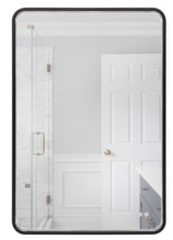 Craftmade MIR2403RRT-FB3C - Monica 24"x 36" Framed Rounded Rectangular Edge Lit LED Mirror, Defogger & Dimmer