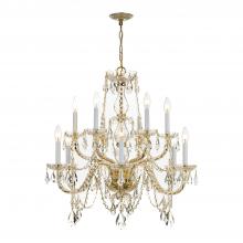 Crystorama 1135-PB-CL-MWP - Traditional Crystal 31'' Hand Cut Crystal Polished Brass Chandelier