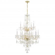 Crystorama 1155-PB-CL-MWP - Traditional Crystal 32'' Hand Cut Crystal Polished Brass Chandelier