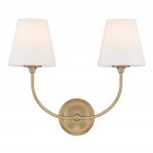 Crystorama 2442-OP-VG - Libby Langdon Sylvan 17'' Vibrant Gold Sconce