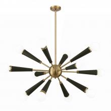 Crystorama 3812-AG - Zodiac 34'' Aged Brass Chandelier