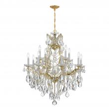 Crystorama 4413-GD-CL-MWP - Maria Theresa 28'' Hand Cut Crystal Gold Chandelier