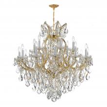 Crystorama 4418-GD-CL-I - Maria Theresa 38'' Italian Crystal Gold Chandelier