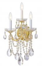 Crystorama 4423-GD-CL-MWP - Maria Theresa 11'' Hand Cut Crystal Gold Sconce