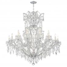 Crystorama 4424-CH-CL-MWP - Maria Theresa 46'' Hand Cut Crystal Polished Chrome Chandelier