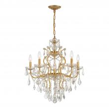 Crystorama 4455-GA-CL-SAQ - Filmore 23'' Swarovski Spectra Crystal Antique Gold Chandelier