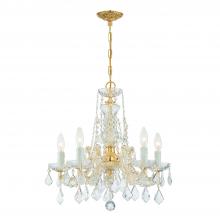 Crystorama 4476-GD-CL-MWP - Maria Theresa 20'' Hand Cut Crystal Gold Chandelier