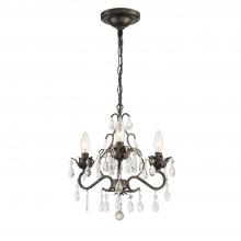 Crystorama 4534-EB-CL-MWP - Paris Market 13'' Hand Cut Crystal English Bronze Chandelier