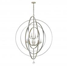 Crystorama 590-SA - Luna 60'' Antique Silver Chandelier