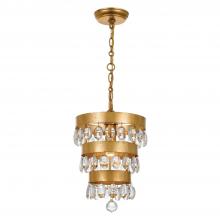 Crystorama 6103-GA - Perla 10'' Antique Gold Pendant