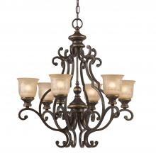 Crystorama 7416-BU - Norwalk 28'' Bronze Umber Chandelier