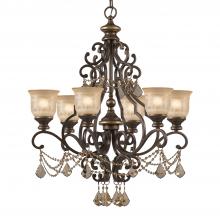 Crystorama 7516-BU-GT-MWP - Norwalk 28'' Golden Teak Hand Cut Crystal Bronze Umber Chandelier