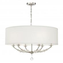 Crystorama 8006-PN - Mirage 30'' Drum Shade Polished Nickel Chandelier