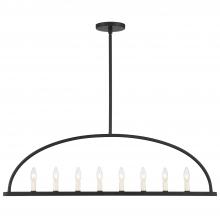 Crystorama ABB-3007-BK - Abbott 42'' Black Linear Chandelier