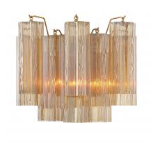 Crystorama ADD-302-AG-AM - Addis 14.5'' Aged Brass Sconce