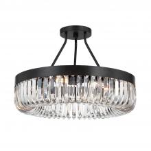 Crystorama ALI-B2008-CZ_CEILING - Alister 23.25'' Charcoal Bronze Semi Flush Mount
