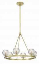 Crystorama ARA-10264-SB - Aragon 24'' LED Soft Brass Chandelier