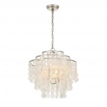 Crystorama BRI-3008-SA - Brielle 18'' Antique Silver Chandelier