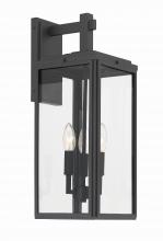 Crystorama BYR-80103-MK - Byron 7.5'' Matte Black Outdoor Sconce